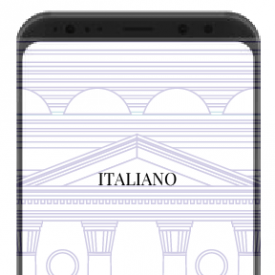 APP Tempio Voltiano – schermata Scelta Lingua