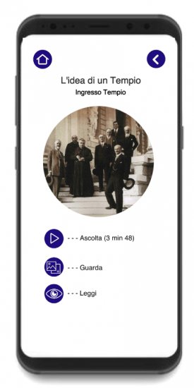 App Tempio Voltiano – schermata Idea di un Tempio